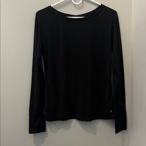 GAP Black Long Sleeve Activewear Top - Size Small